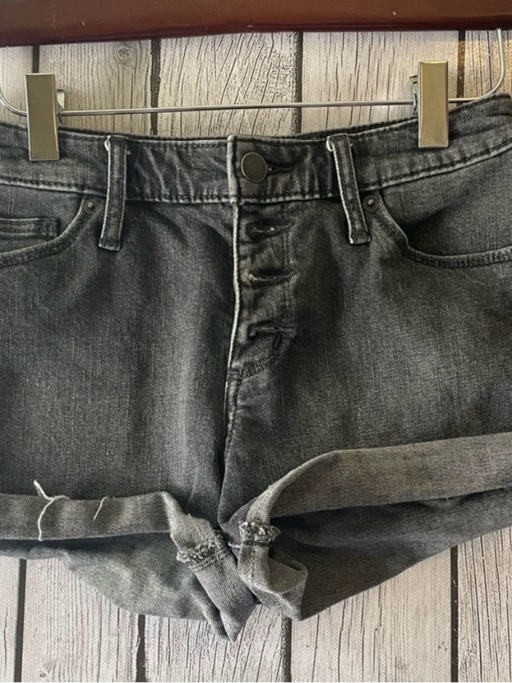 Universal Thread Washed Black Denim Shorts